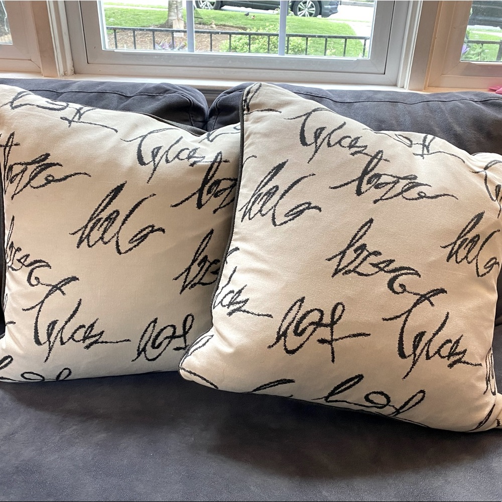 Couture throw pillows (2)